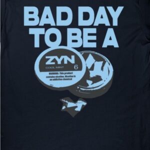 Gildan Navy Blue “Bad Day to be a Zyn” Long Sleeve Tee